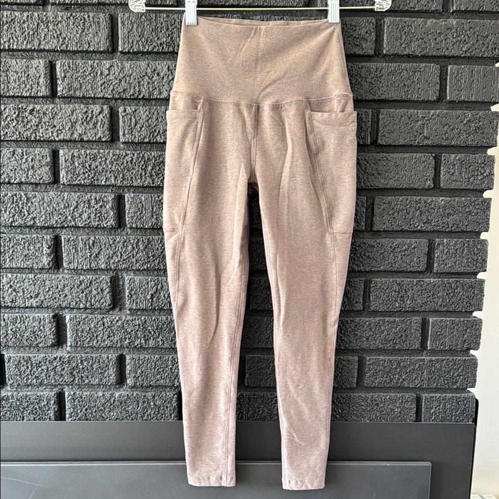 High-Waisted Taupe Leggings